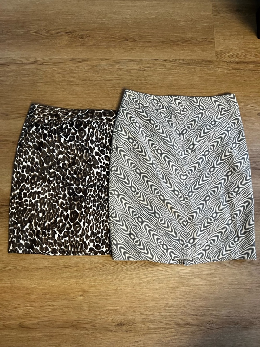 2 for $20 -Size 8 - Animal Printed Knit Mini Skirts